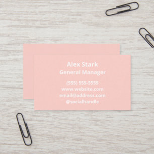 Solid Millennial Pink Business Cards