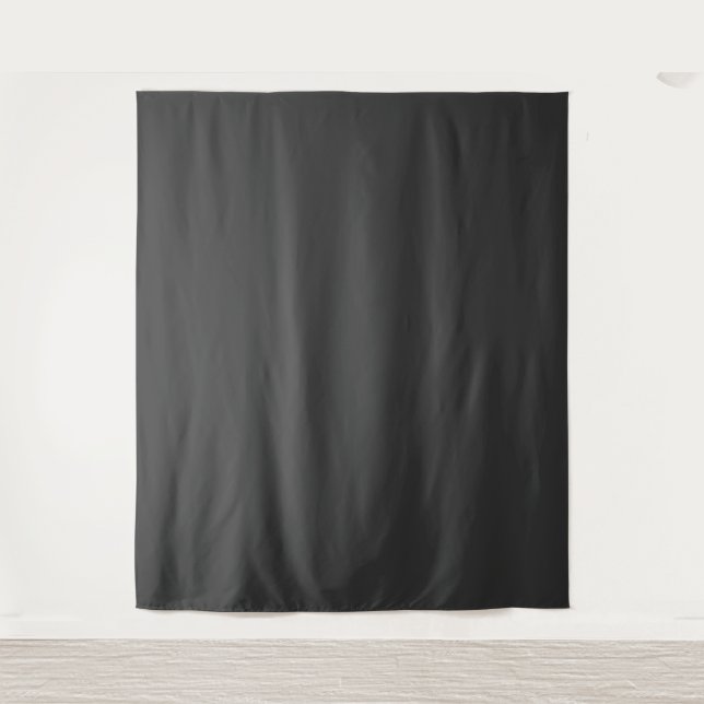 Solid Minimalist Jet Black Plain Elegant Modern  Tapestry (Front)
