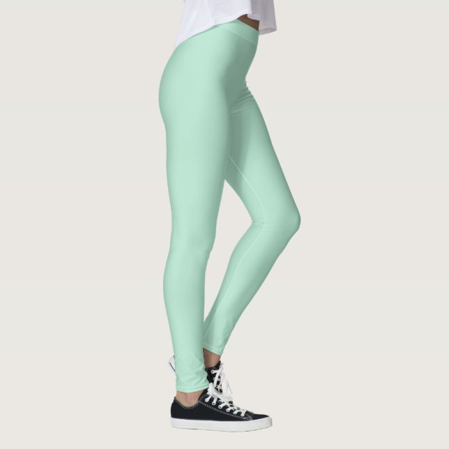 Solid Mint Green Colour Leggings (Right)