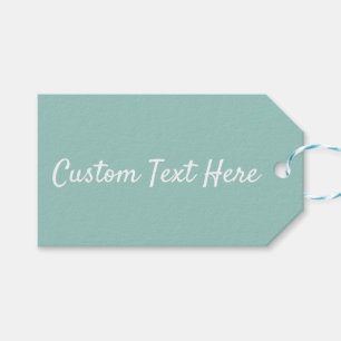Solid Mint Green Colour Minimal Gift Tags