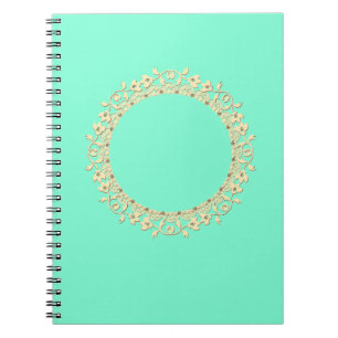 Solid, mint, green notebook