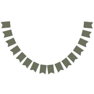 Solid Moss Green Bunting Banner – Customizable