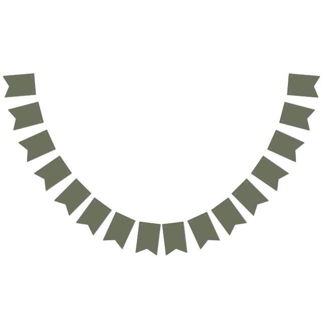 Solid Moss Green Bunting Banner – Customizable (All)