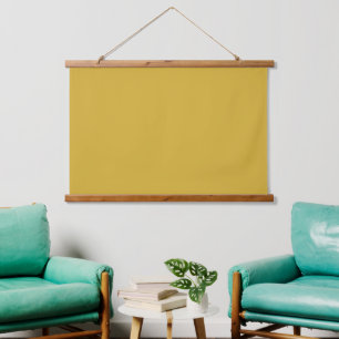 Solid Mustard Yellow 36"x26" Horizontal Hanging Tapestry