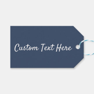 Solid Navy Blue Colour Elegant Gift Tags