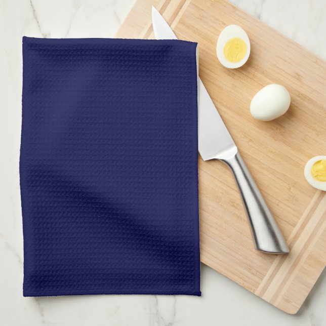 Solid Navy Blue Kitchen Towel (Quarter Fold)