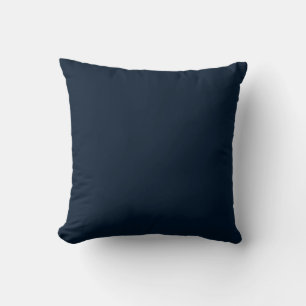 Solid Navy Blue Throw Pillow