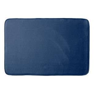 Solid navy indigo blue bath mat