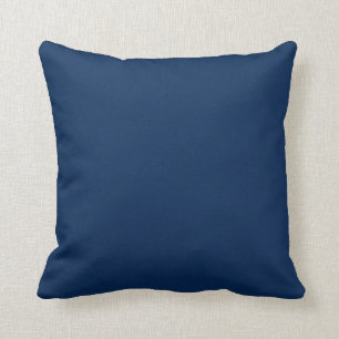 Solid navy indigo blue throw pillow