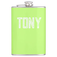 Solid Neon Apple Green Custom Name Monogram