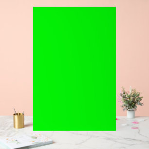 Solid neon green screen chroma key background  acrylic sign