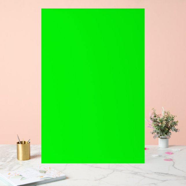 Solid neon green screen chroma key background  acrylic sign (Wedding)