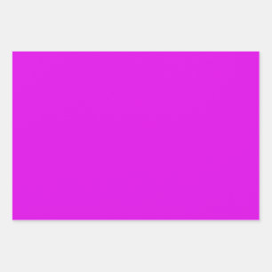 Solid Neon Hot Pink Wrapping Paper Sheets