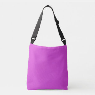 Solid neon pinkish purple fuchsia magenta crossbody bag