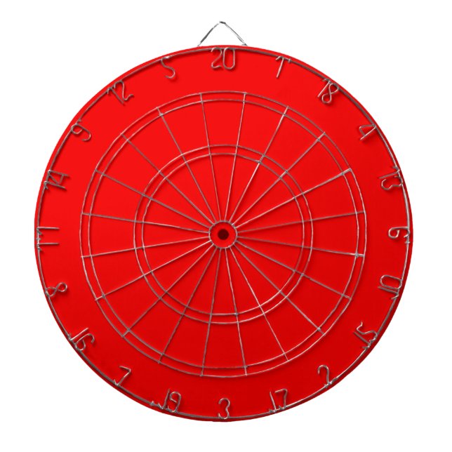 Solid neon red dartboard (Front)