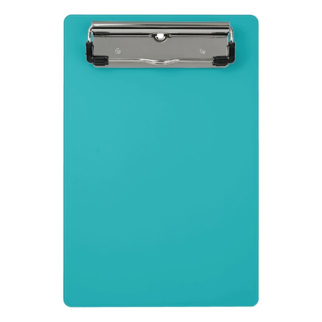 Solid ocean blue teal mini clipboard (Front)