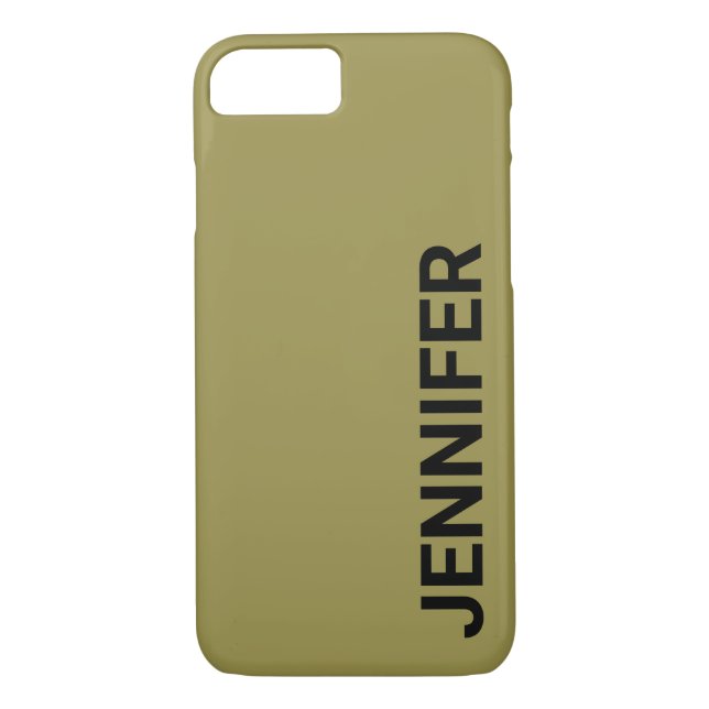 Solid Offbeat Green Custom Name Case-Mate iPhone Case (Back)
