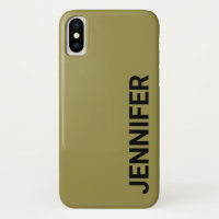Solid Offbeat Green Custom Name