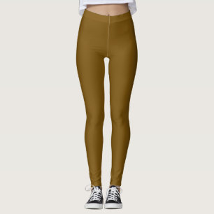Solid olive brown leggings