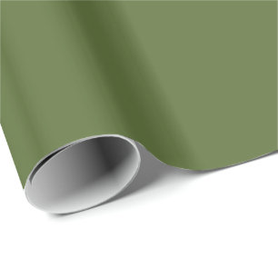 Solid Olive Green Wrapping Paper