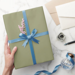 Solid Olive Pastel Easter – 30" x 6' Roll Wrapping Paper