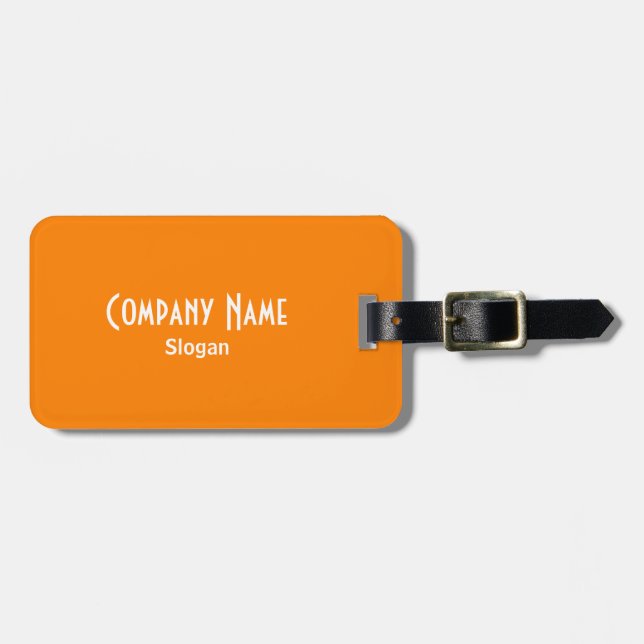 Solid Orange Business Traveller Luggage Tag (Front Horizontal)