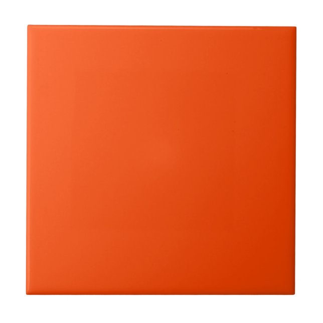 Solid Orange Red Tile (Front)
