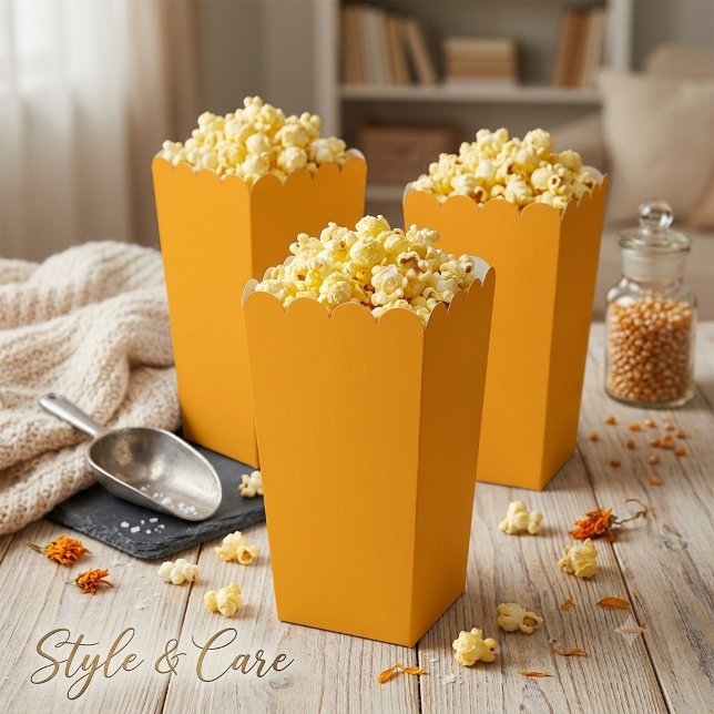 Solid Orange Simple Attractive Popcorn Favor Box (Solid Orange Simple Attractive Popcorn Favor Boxes)