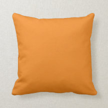 Solid Orange Throw Pillow