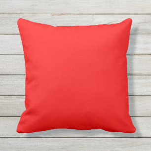 solid outdoor plain coloured bright red pillow