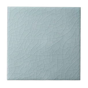 Solid Pale Blue Faux Crackle Finish Antique Repro Tile