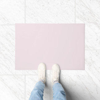 Solid Pale Blush Pink Door Mat