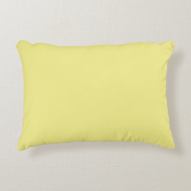 Solid pale yellow accent pillow (Front)