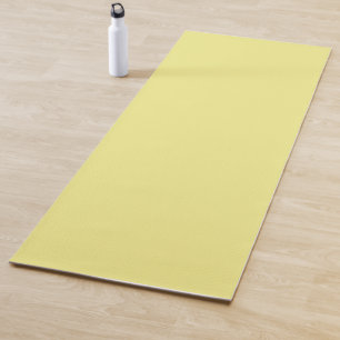 Solid pale yellow yoga mat
