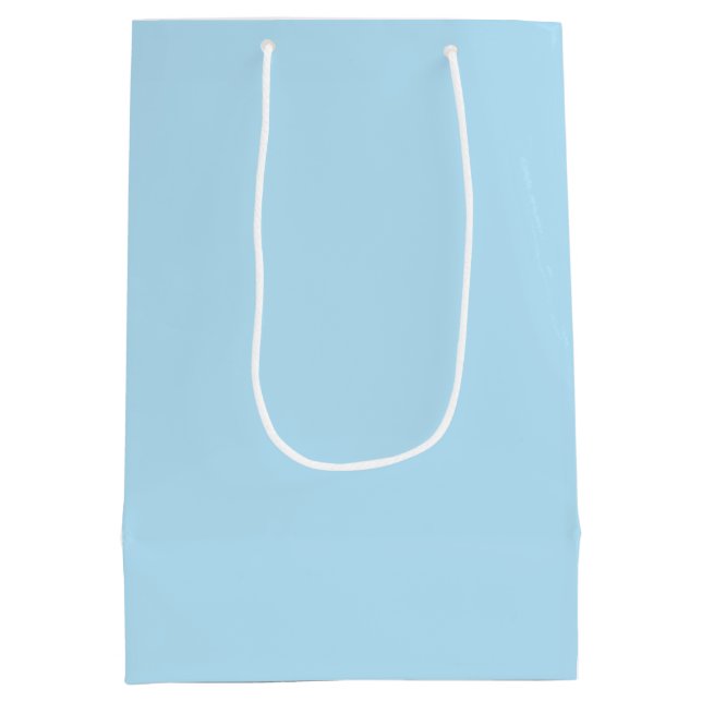 Solid Pastel Blue   Medium Gift Bag (Back)