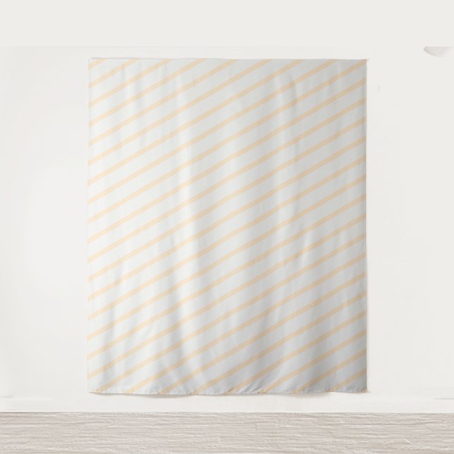 Solid Pastel Colour Stripes Professional Minimalis Tapestry (Front)