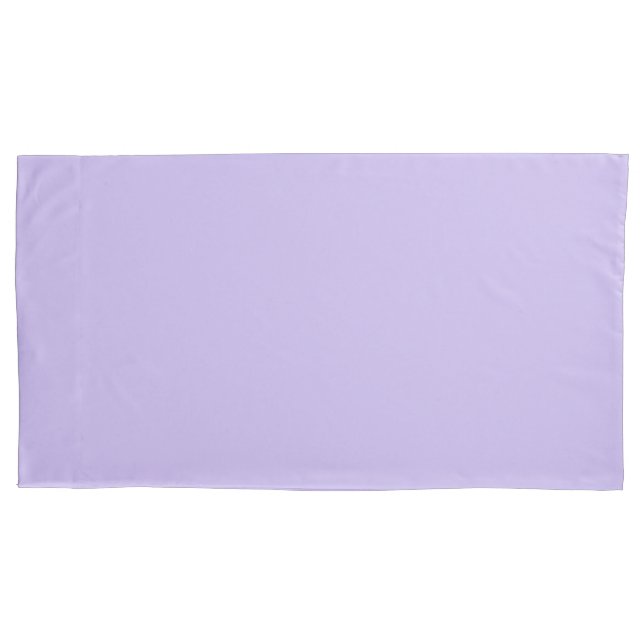Solid Pastel Lilac Purple Pillowcase (Front-Left)