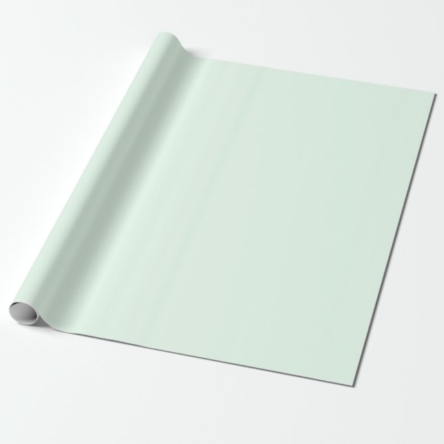 Solid Pastel Mint Wrapping Paper (Unrolled)