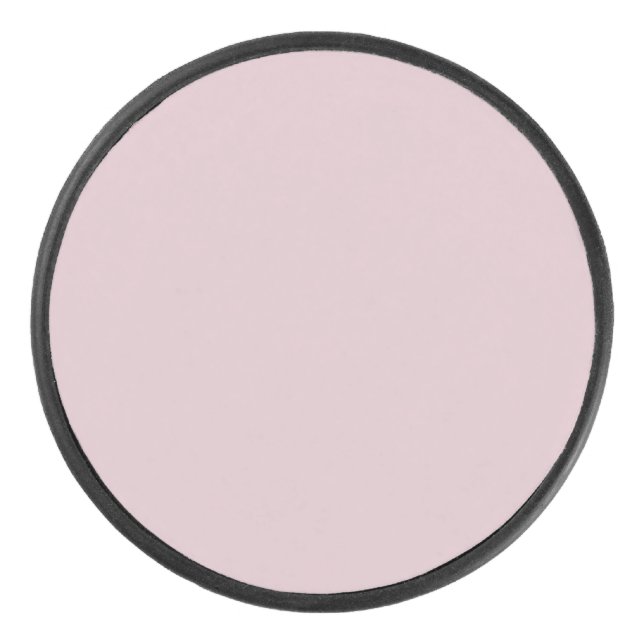 Solid Pastel Pink  Hockey Puck (Front)