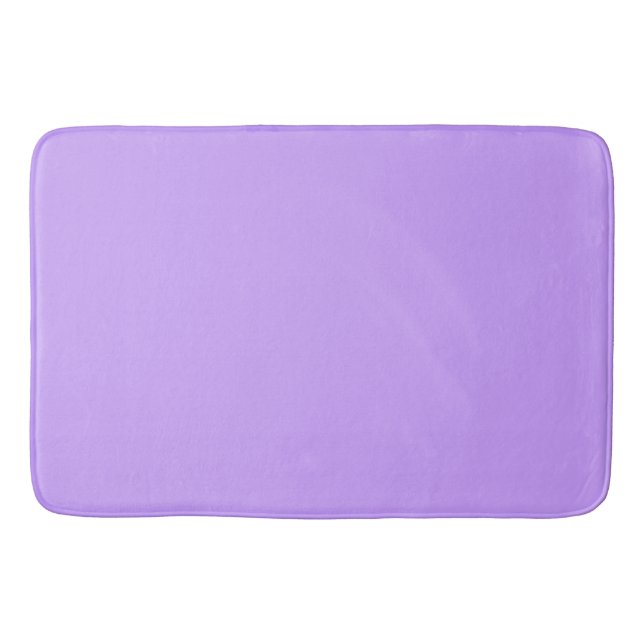 Solid pastel soft purple bath mat (Front)