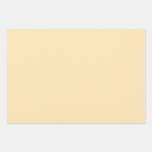 Solid Pastel Warm Yellow  Wrapping Paper Sheet