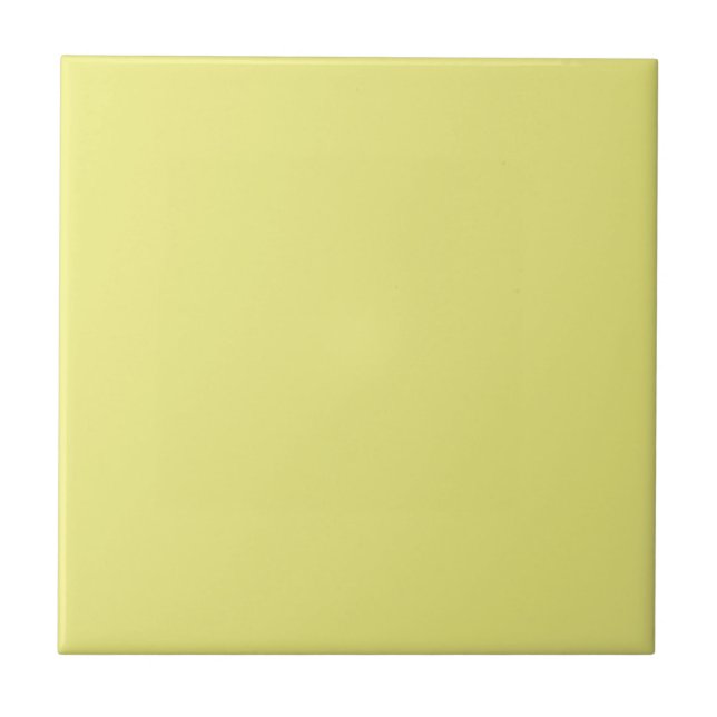 Solid Pastel Yellow Ceramic Tile (Front)