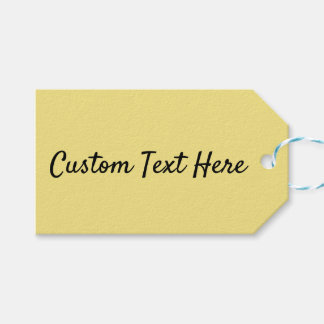 Solid Pastel Yellow Modern Gift Tags