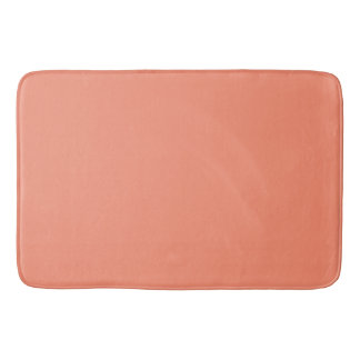 Solid peach bath mat