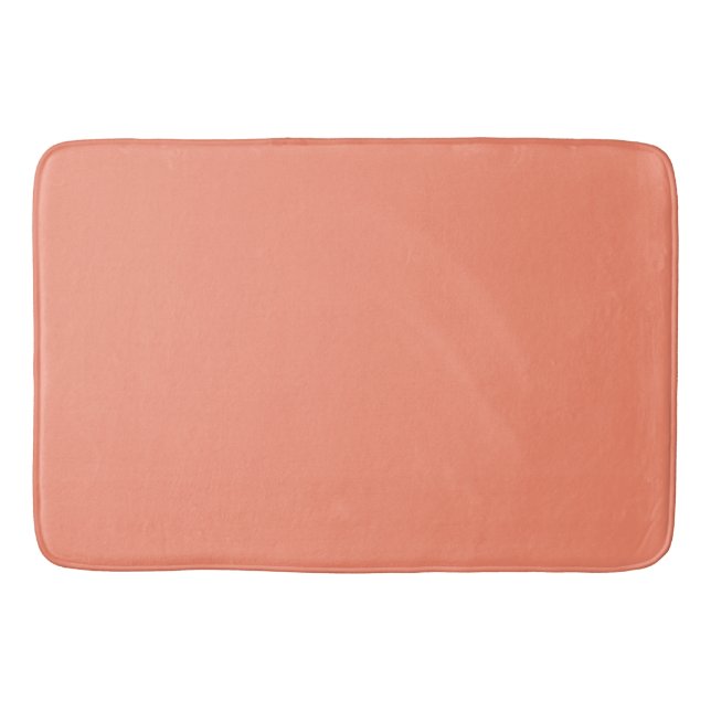 Solid peach bath mat (Front)