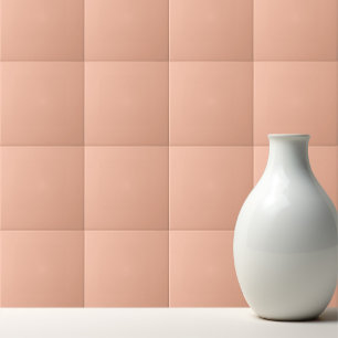 Solid Peach Colour Tropical Tile