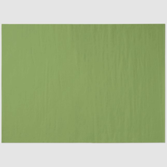 Solid pepper grass green rustic tissue paper (Front)