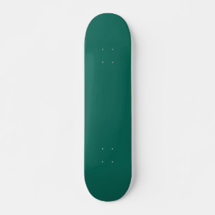 Solid pine green teal skateboard