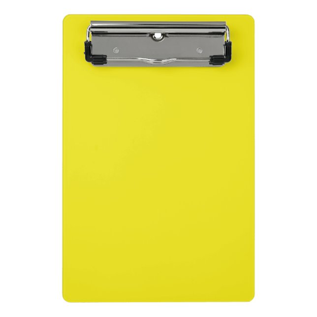 Solid pineapple bright yellow mini clipboard (Front)