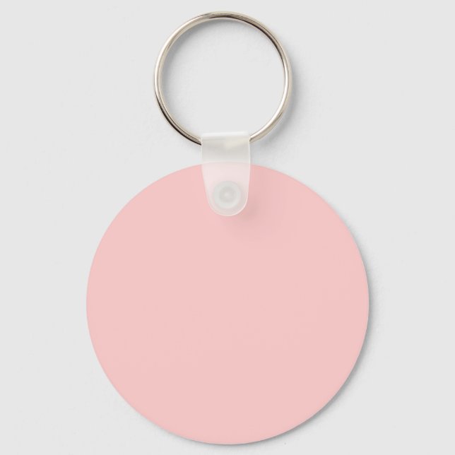 Solid Pink Background Web Colour FFCCCC Keychain (Front)